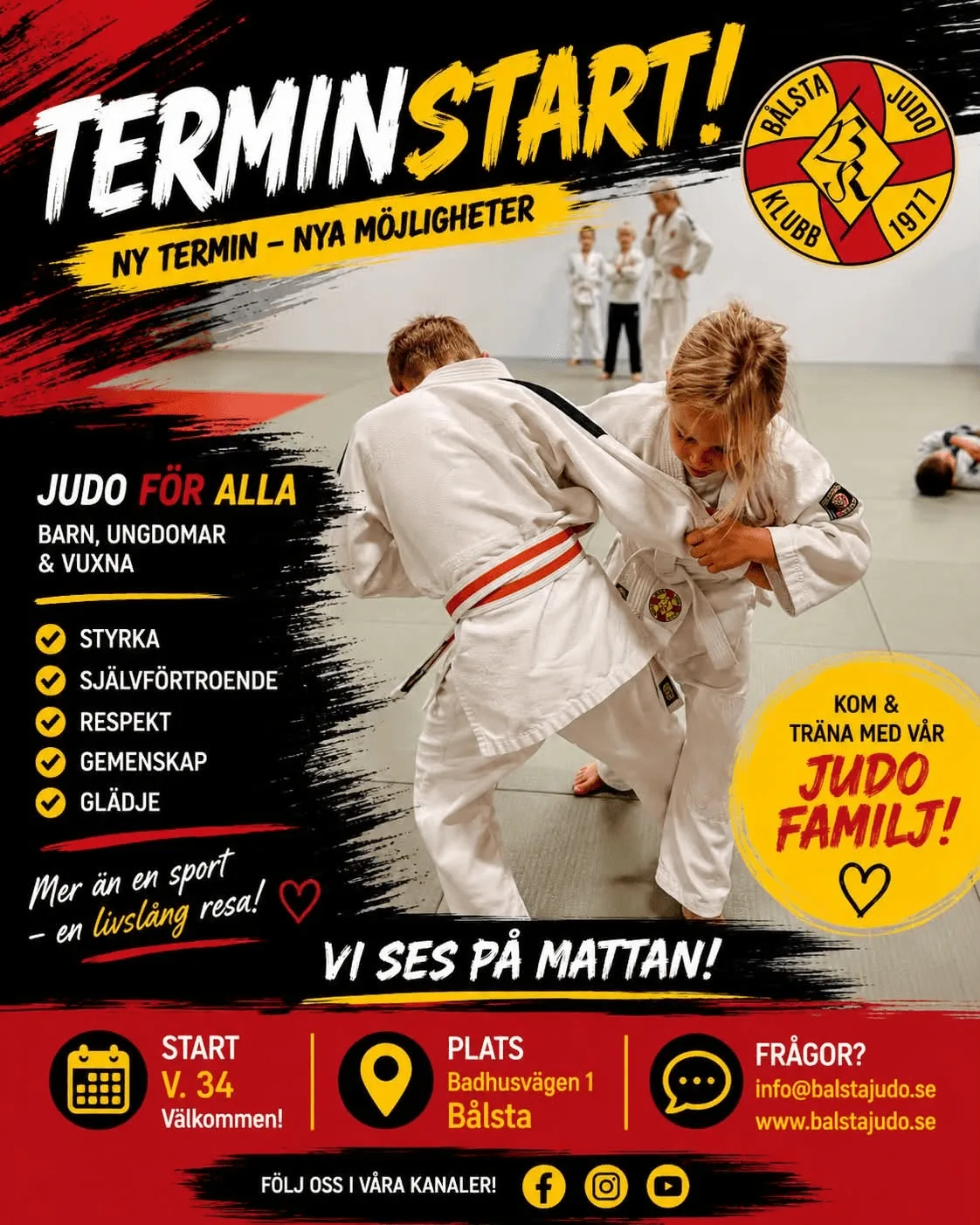 Testa judo och träffa nya kompisar!